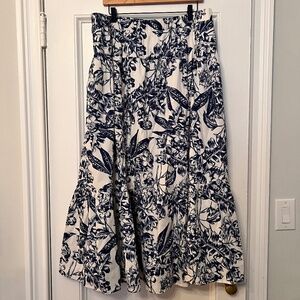 Abercrombie Poplin Tiered Maxi Skirt